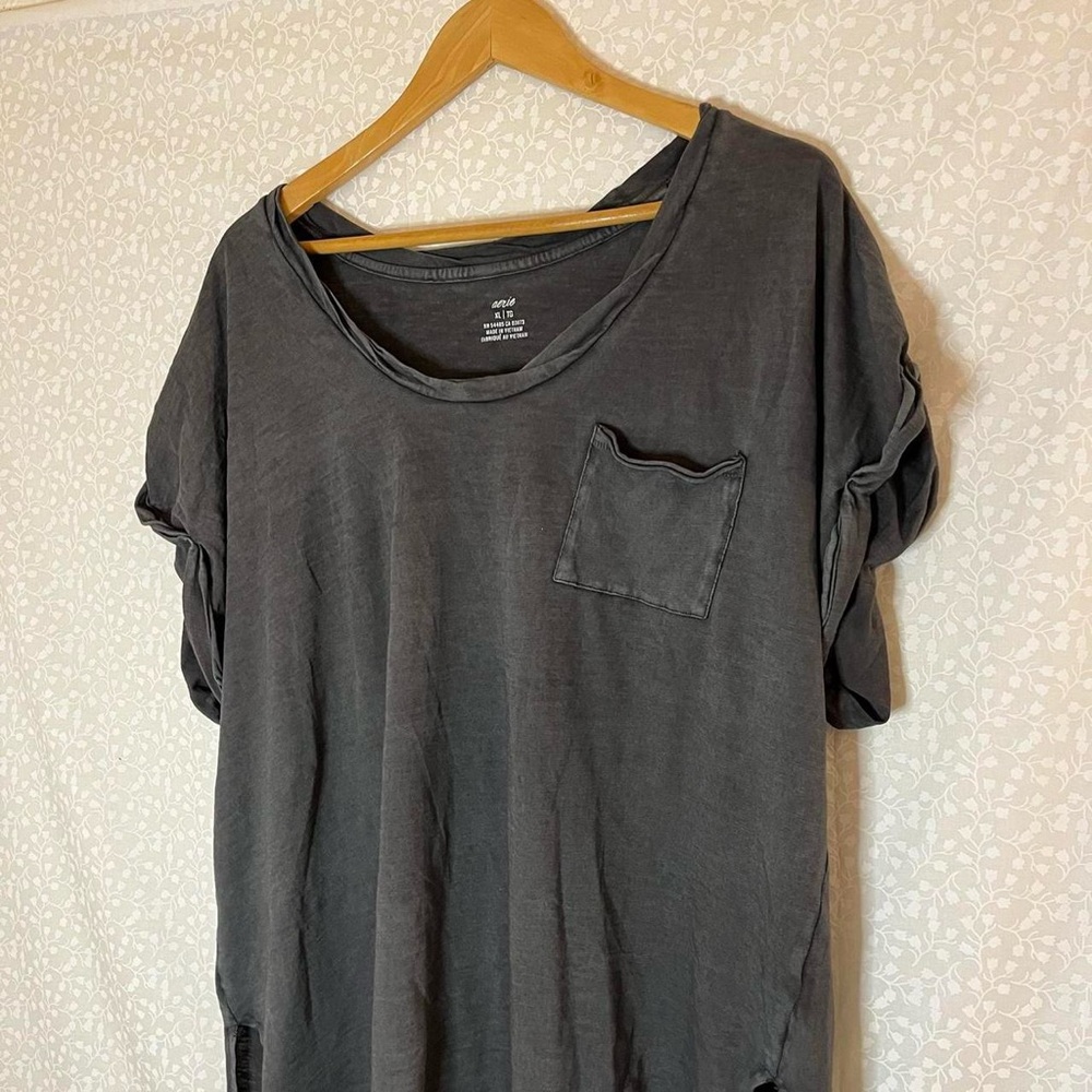 Black oversized Aerie short sleeve